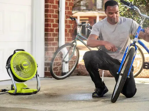 RYOBI Misting Fans: 18V Misting Air Cannon